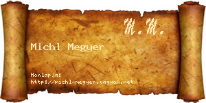 Michl Megyer névjegykártya